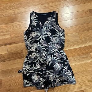 Palm print romper